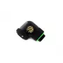 CPU/GPU vedelikjahutusliitmik BitsPower BP-MBE90RML messingist 90° pöörlev adapter 1/4-tollise keermega must