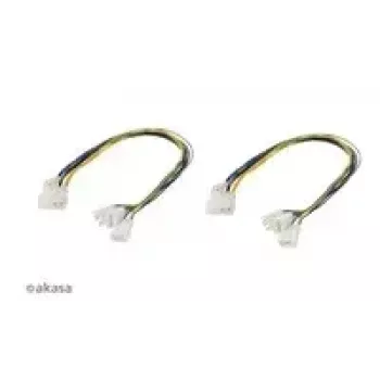 Kaabel Akasa PWM Splitter 4-pin 2-way AK-CB002-KT02 ventilaatori toite ja PWM signaali jaoks