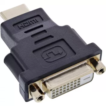 InLine HDMI-DVI-adapter, isane / 24+1 emane, kullatud, 4K2K