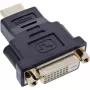 InLine HDMI-DVI-adapter, isane / 24+1 emane, kullatud, 4K2K