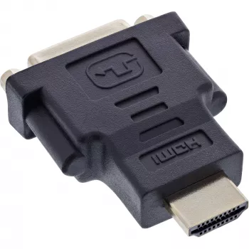 InLine HDMI-DVI-adapter, isane / 24+1 emane, kullatud, 4K2K