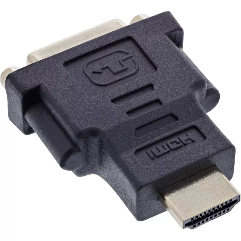 InLine HDMI-DVI-adapter, isane / 24+1 emane, kullatud, 4K2K