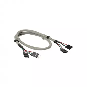 InLine USB 2.0 sisemine pikenduskaabel 2x 4 pin postiga ühendus / postipesa, 0,60 m