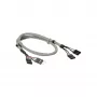 InLine USB 2.0 sisemine pikenduskaabel 2x 4 pin postiga ühendus / postipesa, 0,60 m