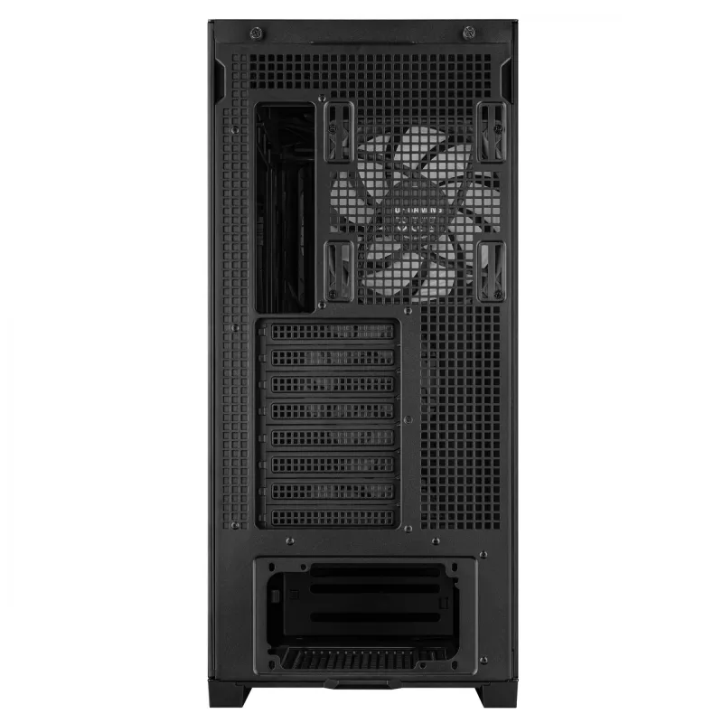 PC-korpus ASUS TUF Gaming GT302 ARGB Midi Tower must — karastatud klaas, 3x140 mm ees + 1x140 mm taga, USB-C