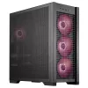 PC-korpus ASUS TUF Gaming GT302 ARGB Midi Tower must — karastatud klaas, 3x140 mm ees + 1x140 mm taga, USB-C