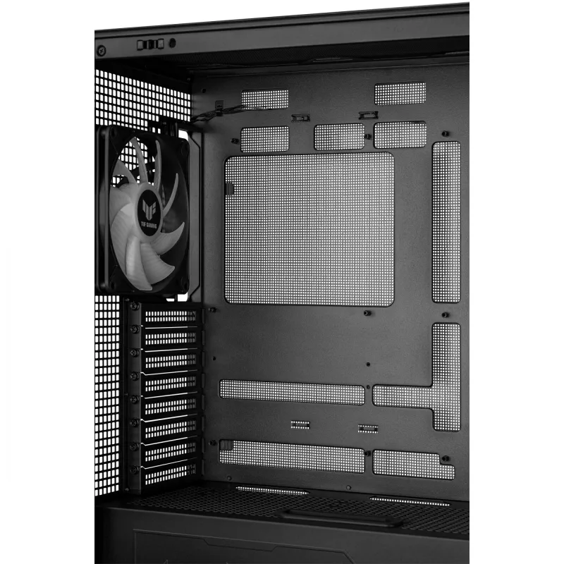 PC-korpus ASUS TUF Gaming GT302 ARGB Midi Tower must — karastatud klaas, 3x140 mm ees + 1x140 mm taga, USB-C