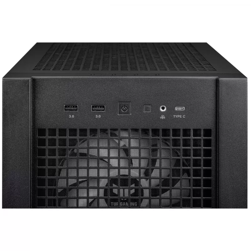 PC-korpus ASUS TUF Gaming GT302 ARGB Midi Tower must — karastatud klaas, 3x140 mm ees + 1x140 mm taga, USB-C