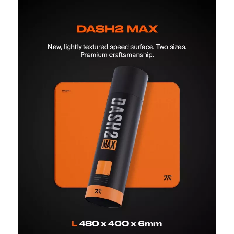 FNATIC hiirematt - Dash V2 Max L - Päikeseloojang oranž