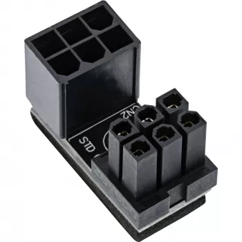 InLine toiteadapter sisemine 180° ATX 6-pin isane-emane Must 26636E