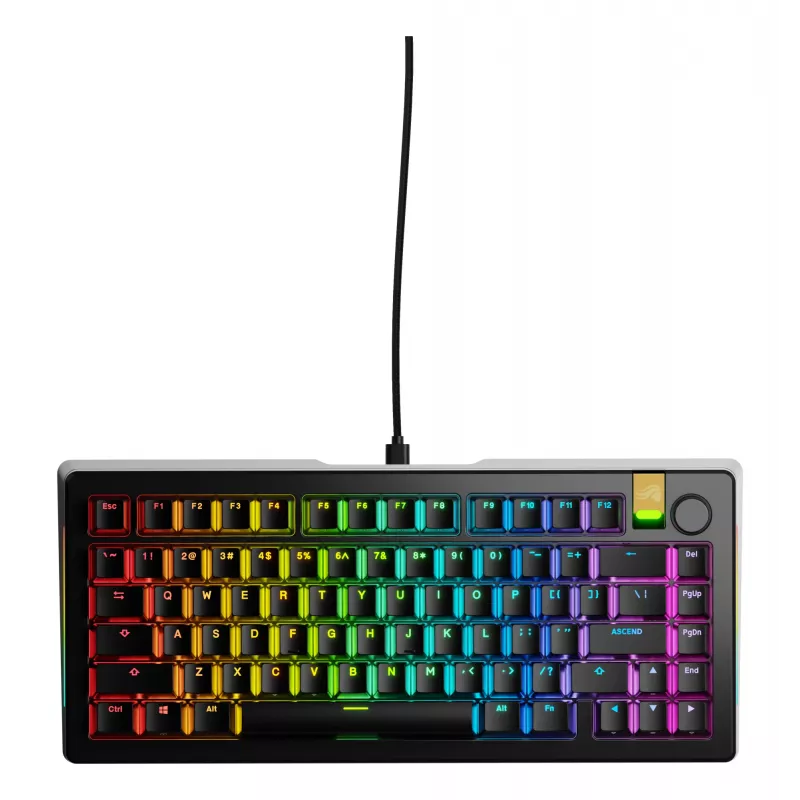 Mehaaniline mänguriklaviatuur GLORIOUS GMMK 3 PRO HE 75% juhtmega USB, QWERTY, RGB, must