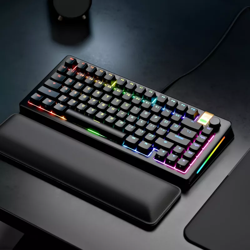 Mehaaniline mänguriklaviatuur GLORIOUS GMMK 3 PRO HE 75% juhtmega USB, QWERTY, RGB, must