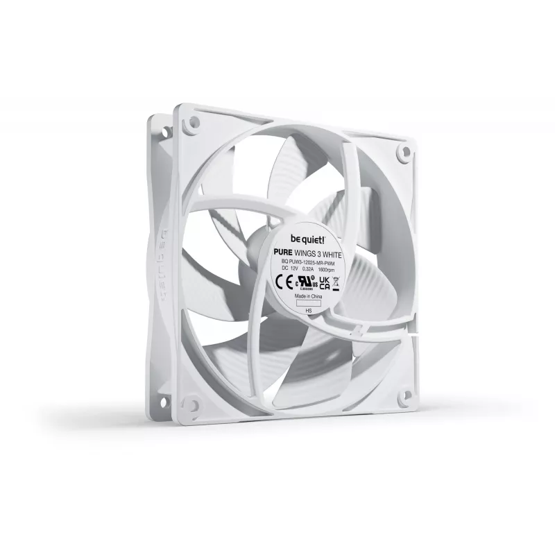 be quiet! Pure Wings 3 120mm PWM valge arvutikorpuse ventilaator 12 cm 1 tk