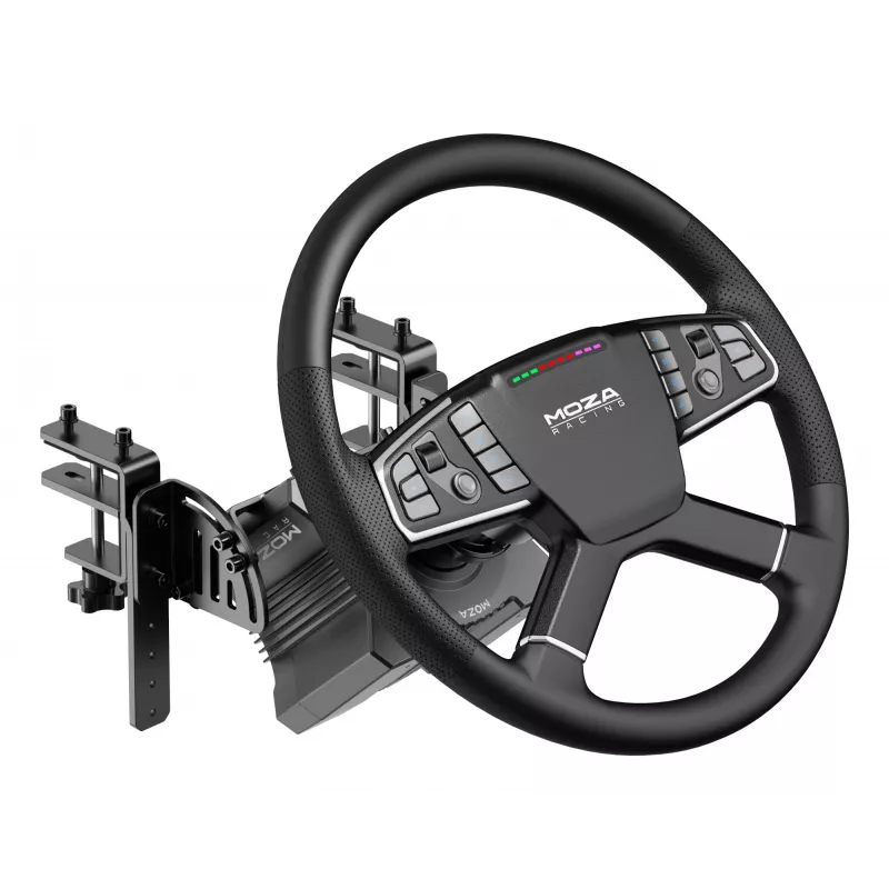 Moza Racing MOZA Trucking Bundle, võidusõidurool, must, American Truck Simulator Euro Truck Simulator 2, CE, 470 mm, 310 mm