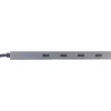 InLine USB 3.2 Gen.2 jaotur (10 Gb/s), 4 port USB-C, OTG, alumiiniumkorpus