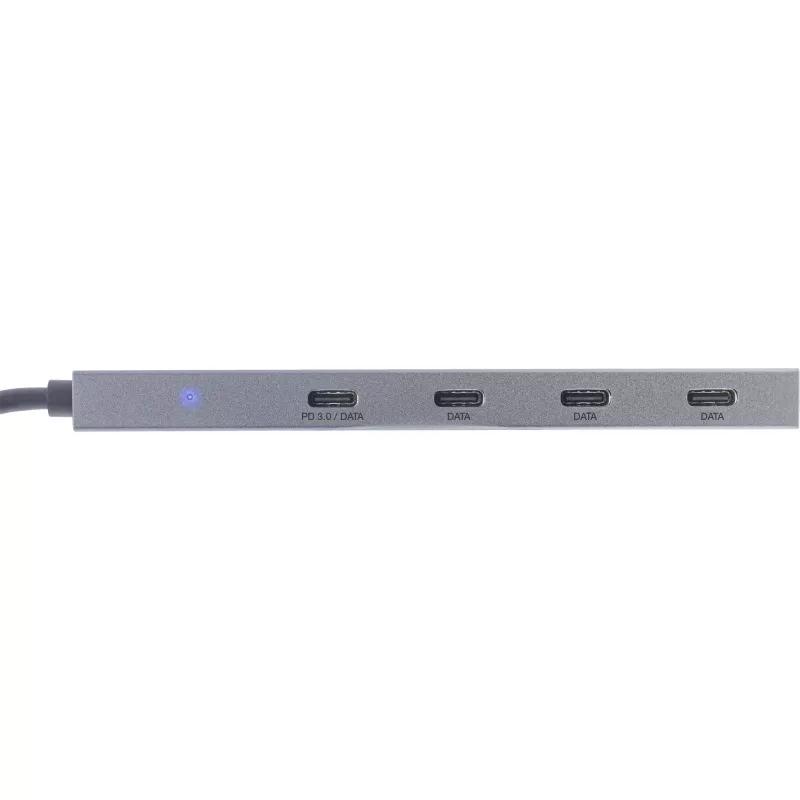 InLine USB 3.2 Gen.2 jaotur (10 Gb/s), 4 port USB-C, OTG, alumiiniumkorpus
