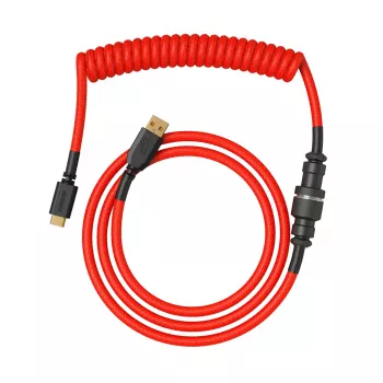 Keerdunud USB-kaabel GLORIOUS GMMK Crimson Red jaoks — eemaldatav klaviatuurikaabel, keerdunud disain