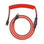 Keerdunud USB-kaabel GLORIOUS GMMK Crimson Red jaoks — eemaldatav klaviatuurikaabel, keerdunud disain