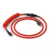 Keerdunud USB-kaabel GLORIOUS GMMK Crimson Red jaoks — eemaldatav klaviatuurikaabel, keerdunud disain