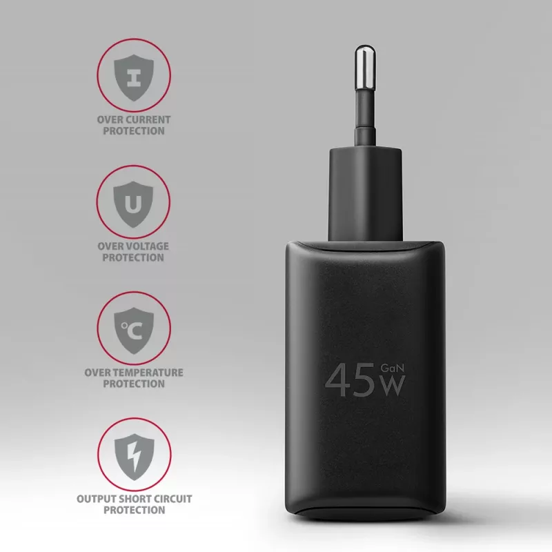Laadur Axagon ACU-PQ45 QC 3.0 4.0 AFC FCP PPS PD 45W must