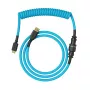 Spiraalne USB-kaabel GLORIOUS GMMK Electric Blue — Eemaldatav klaviatuurikaabel, täisnurksed pistikud