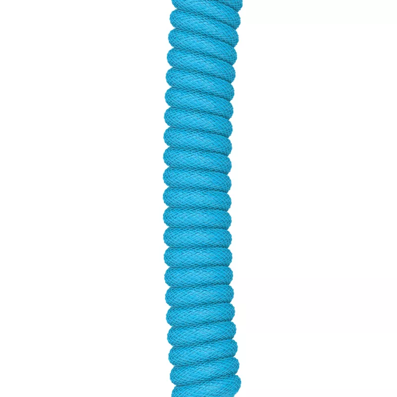 Spiraalne USB-kaabel GLORIOUS GMMK Electric Blue — Eemaldatav klaviatuurikaabel, täisnurksed pistikud