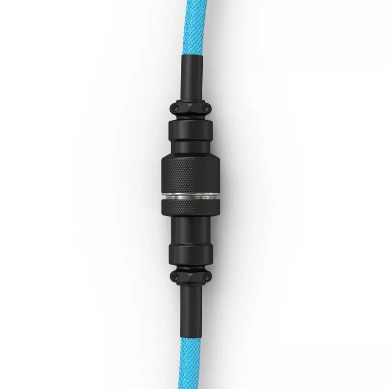 Spiraalne USB-kaabel GLORIOUS GMMK Electric Blue — Eemaldatav klaviatuurikaabel, täisnurksed pistikud