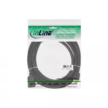 InLine HDMI-kaabel, kiire HDMI-kaabel, M/F, must, kullatud kontaktid, 1 m