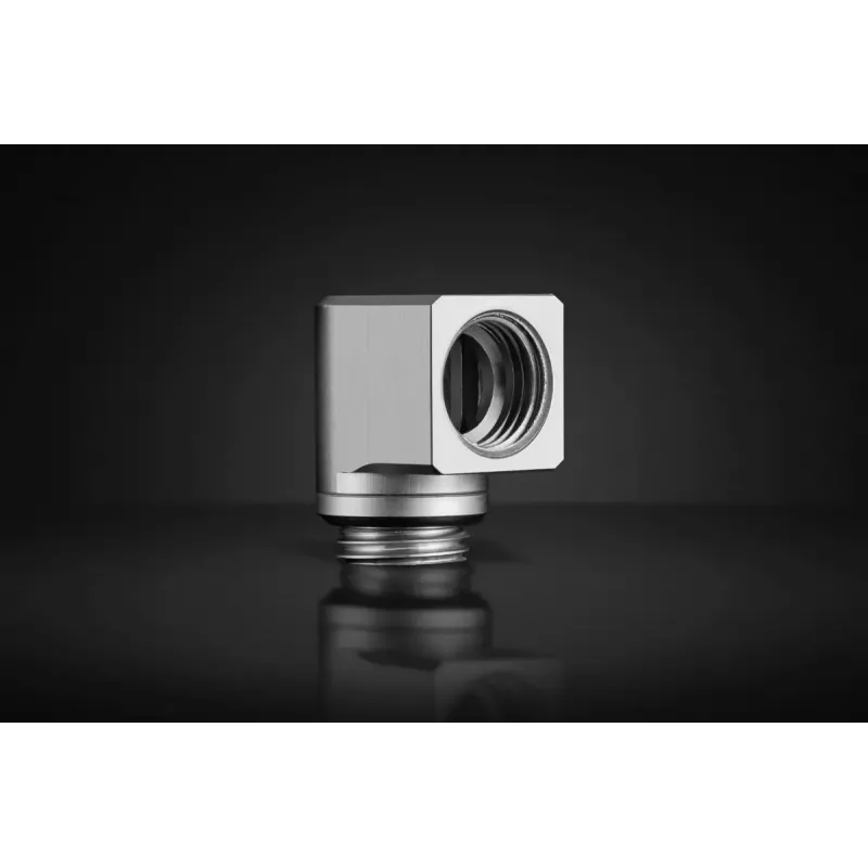 Liitmik arvuti jahutussüsteemile ek water blocks — messing satiinterasest/titaanist viimistlus 20,8 mm kõrgus 16,5 mm läbimõõt