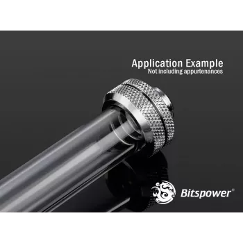 Arvuti jahutussüsteemi osa BitsPower BP-NCPLT16-L500 — läbipaistev jahutusvedeliku toru ümbris, ühildub Bitspower EML16-ga