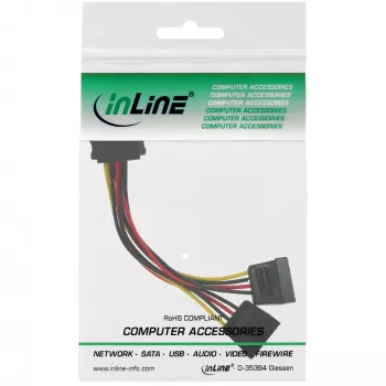 InLine SATA Y-toitekaabel SATA emane / 2x SATA isane 0,15 m