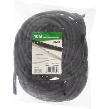 InLine Spiralne mähkimislint 10m, must, 10mm, Must, 1 cm, 169 g, 200 mm, 210 mm, 50 mm