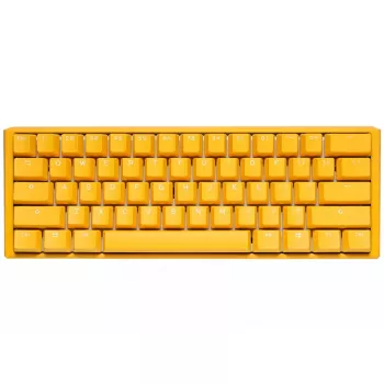 Ducky One 3 kollane Mini klaviatuur mängimiseks USB saksa mehaaniline RGB