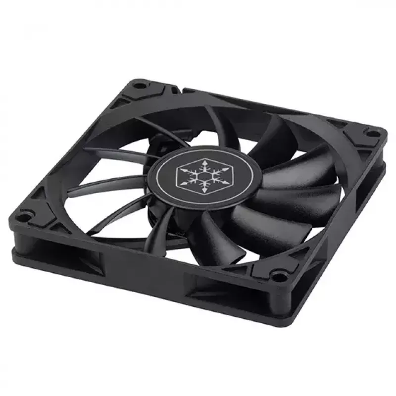 Ventilaator Silverstone Air Slimmer 90 9,2 cm must 500–2500 p/min hüdrauliline