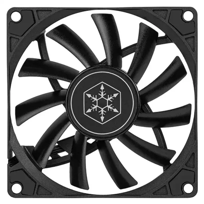 Ventilaator Silverstone Air Slimmer 90 9,2 cm must 500–2500 p/min hüdrauliline