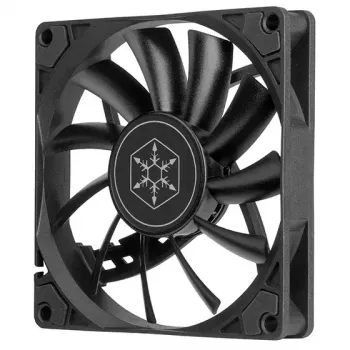 Ventilaator Silverstone Air Slimmer 90 9,2 cm must 500–2500 p/min hüdrauliline