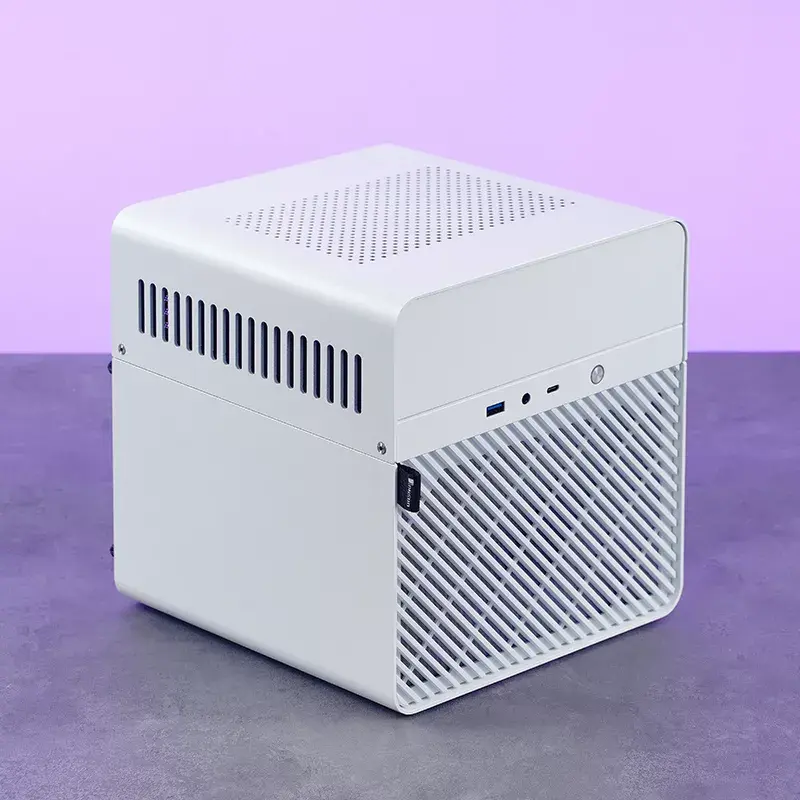 PC korpus Jonsbo N2 Cube Valge SFX 120mm ventilaatorid 2.5 3.5 HDD