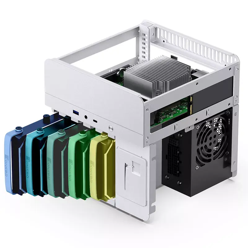 PC korpus Jonsbo N2 Cube Valge SFX 120mm ventilaatorid 2.5 3.5 HDD