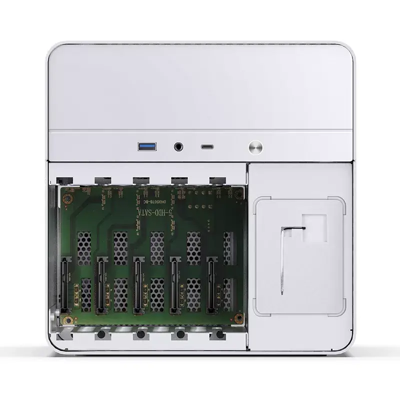 PC korpus Jonsbo N2 Cube Valge SFX 120mm ventilaatorid 2.5 3.5 HDD