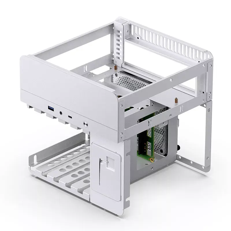 PC korpus Jonsbo N2 Cube Valge SFX 120mm ventilaatorid 2.5 3.5 HDD