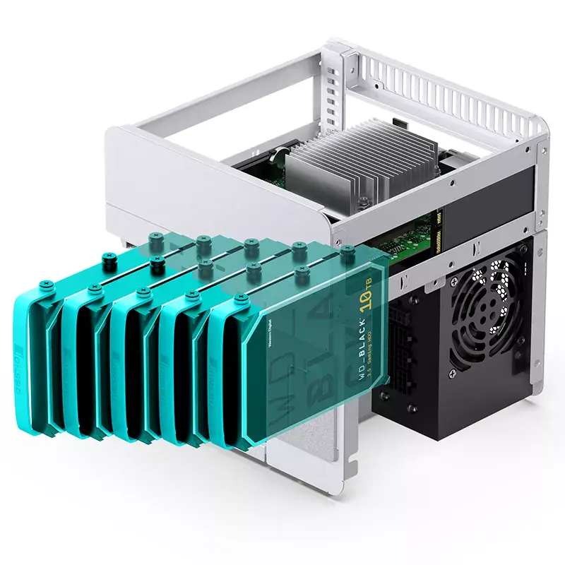 PC korpus Jonsbo N2 Cube Valge SFX 120mm ventilaatorid 2.5 3.5 HDD