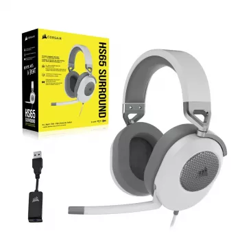 CORSAIR Gaming Headset Hs65 - 3.5mm - Surround - Valge