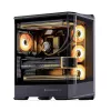 Arvutikorpus Jonsbo D400 Midi Tower ATX karastatud klaasiga - Must