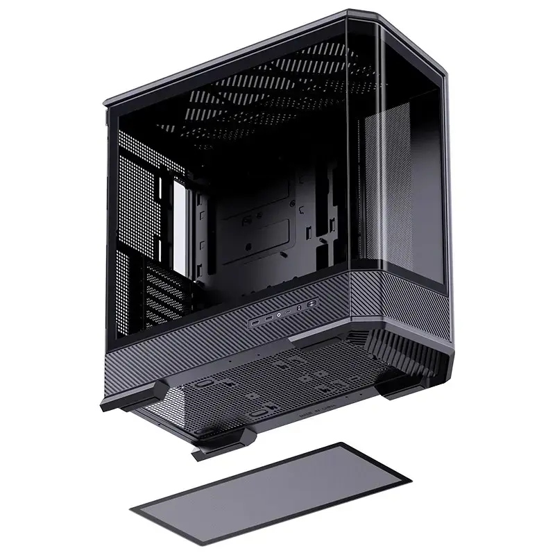 Arvutikorpus Jonsbo D400 Midi Tower ATX karastatud klaasiga - Must