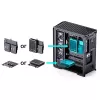 Arvutikorpus Jonsbo D400 Midi Tower ATX karastatud klaasiga - Must