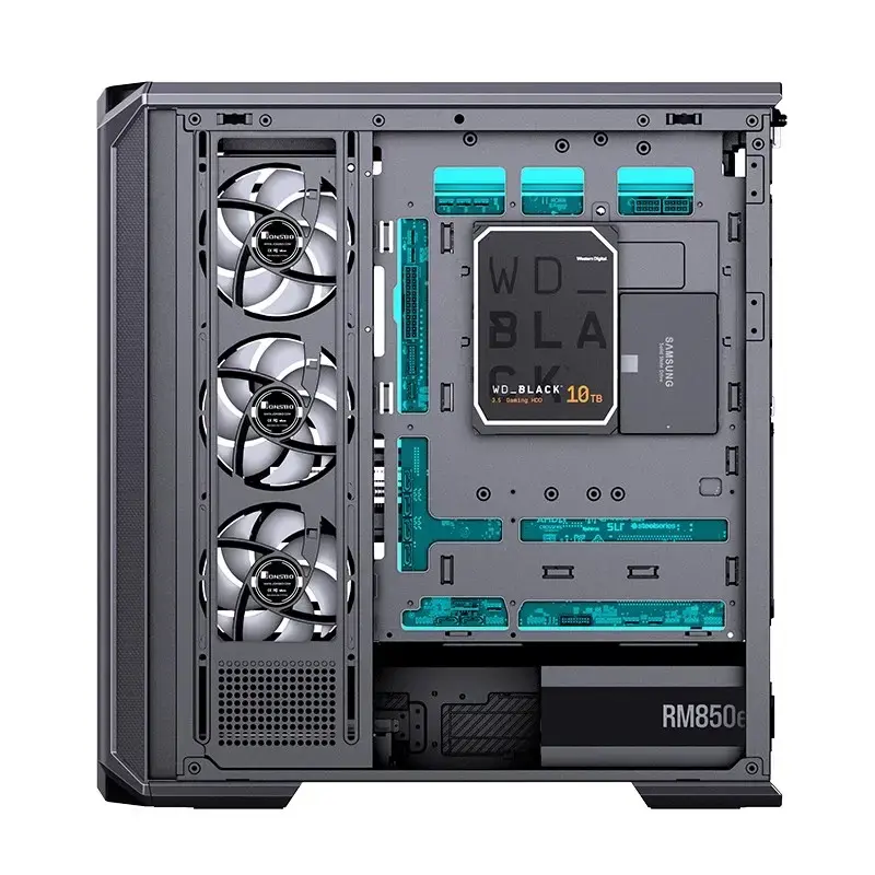 Arvutikorpus Jonsbo D400 Midi Tower ATX karastatud klaasiga - Must