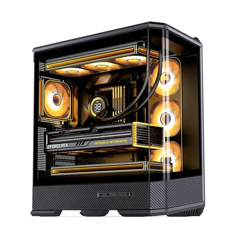 Arvutikorpus Jonsbo D400 Midi Tower ATX karastatud klaasiga - Must