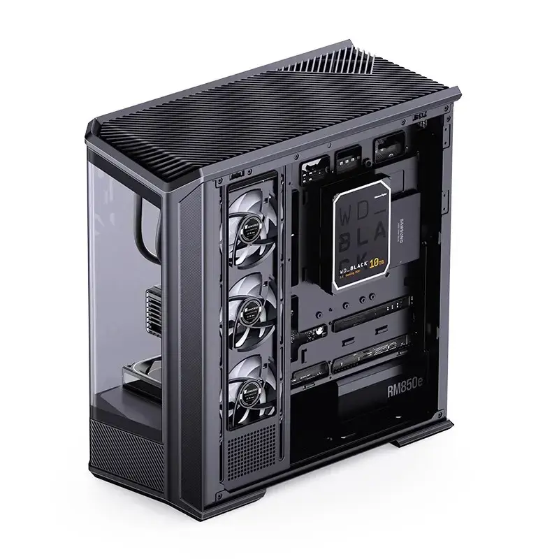 Arvutikorpus Jonsbo D400 Midi Tower ATX karastatud klaasiga - Must