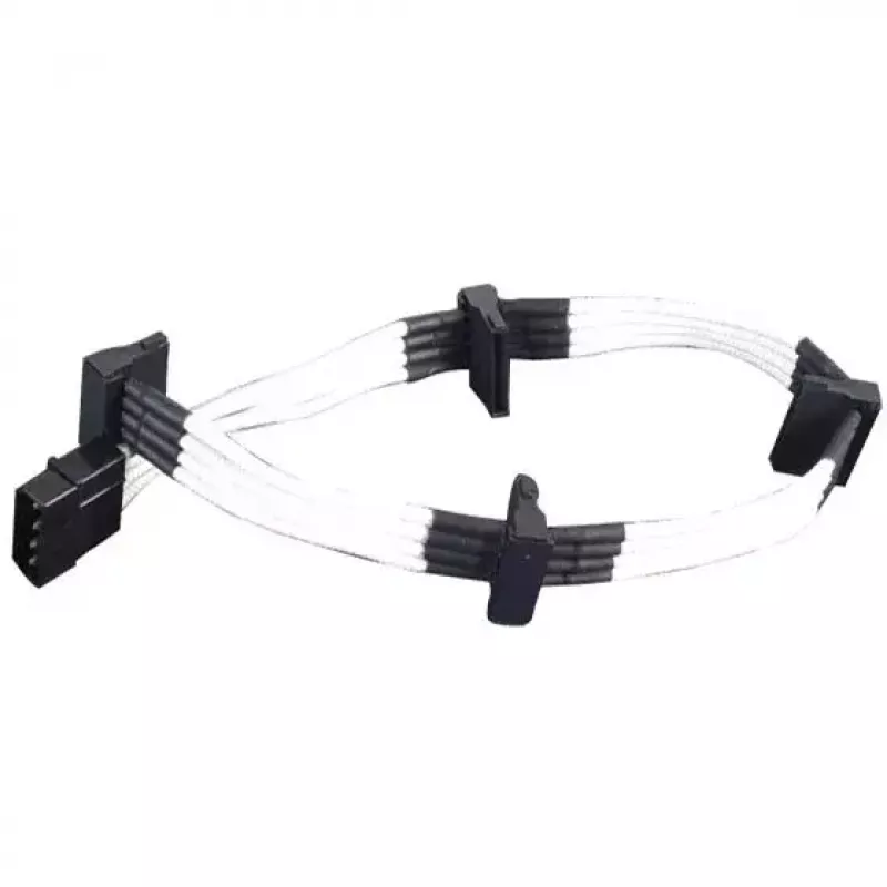 Kaabel Silverstone SST-PP07-BTSW 0,3 m Molex 4p kuni 4xSATA