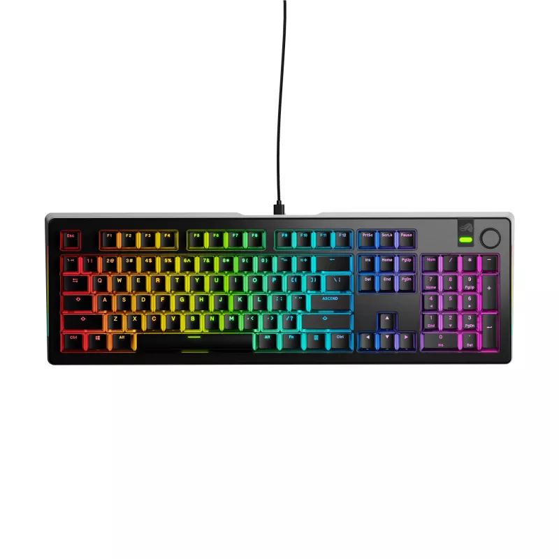 Mehaaniline mängurklaviatuur GLORIOUS GMMK 3 PRO 100% eelmonteeritud juhtmega USB Must US QWERTY RGB